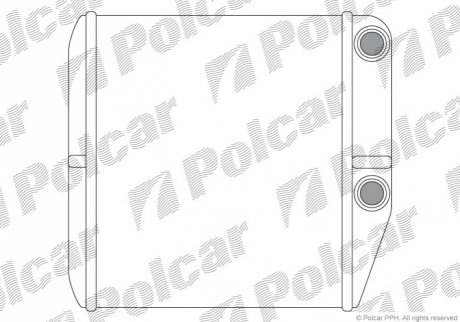 Радіатор пічки Citroen Nemo Fiat Fiorino,Linea, Punto 0.9-1.9D 06.05- Polcar '3024N82' (фото 1)