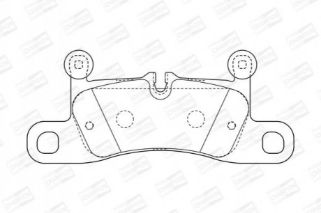 Колодки тормозные дисковые задние PORSCHE CAYENNE CHAMPION 573395CH