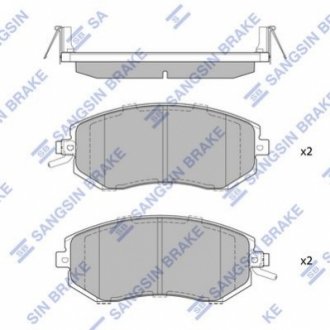 Колодки тормозные SUBARU FORESTER 01-/IMPREZA 01-/LEGACY 98- передние Hi-Q (SANGSIN) SP1553