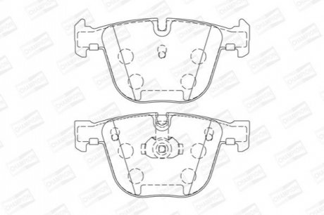 Колодки гальмівні дискові задні BMW 740D, 745i CHAMPION 571991CH