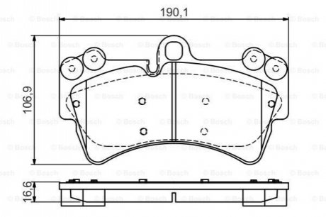 Гальмівні колодки дискові AUDI/PORSCHE/VW Q7/Cayenne/Touareg F 02-10 BOSCH 0-986-495-435