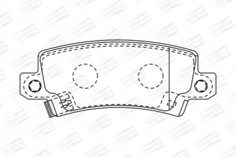 Колодки тормозные дисковые задние TOYOTA Corolla CHAMPION 572492CH (фото 1)