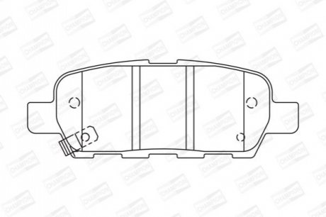 Колодки тормозные дисковые задние Nissan X-Trail CHAMPION 572501CH (фото 1)