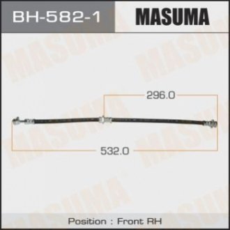 Шланг тормозной передний правый Nissan Teana (08-14) MASUMA BH5821 (фото 1)