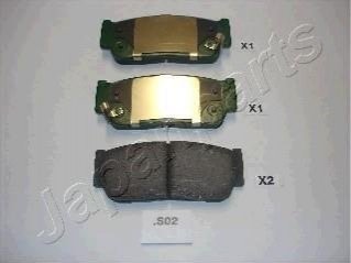 Pp-s02af_колодки дисковые задние hyundai trajet 2.0i2.7i2.0crdi 00> JAPANPARTS PP-S02AF (фото 1)