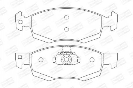 Колодки гальмівні дискові передні DACIA Logan CHAMPION 573295CH