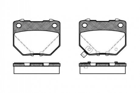 365 21_=d7053m-01 колодки дисковые з. subaru impreza 2.0t wrx 00-01 REMSA 0365.21 (фото 1)