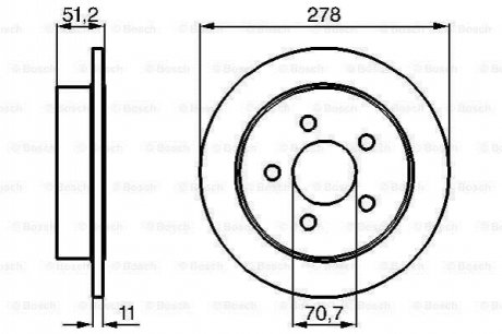 _диск тормозной задний opel sintra 2.23.02.2tdi 96-99 BOSCH 0 986 478 487