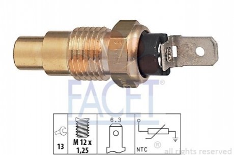 Датчик температури охолоджувальної рідини FACET 7.3121 (фото 1)