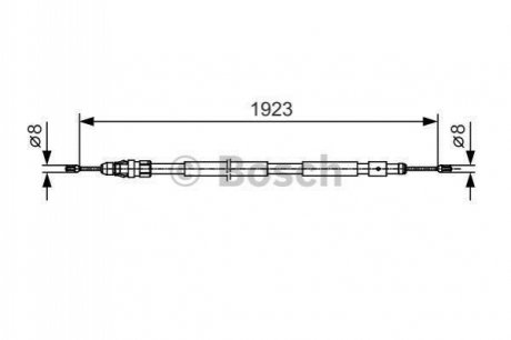 Трос ручного гальма BOSCH 1 987 482 117