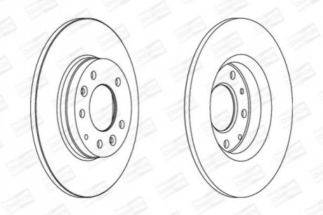 Диск тормозной задний (кратно 2шт.) Mazda 6 CHAMPION 562416CH