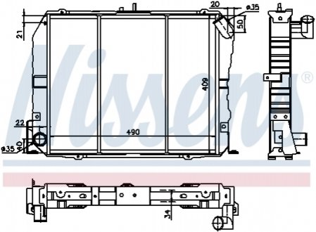 Радиатор,TOYOTA RAV 4 I (2.0 4WD бензин 06.1994 - 06.2000 4G13 NISSENS 64737 (фото 1)