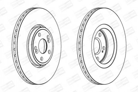 RENAULT Диск тормозной передн. Espace IV,Vel Satis 06- CHAMPION 562187CH1