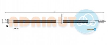 Шланг тормозной пер. прав. SUZUKI Grand Vitara 1.6 08- ADRIAUTO 48.1253