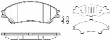 Колодки тормозные диск. перед. (Remsa) Suzuki Sx4 s-cross 1.6 13- WOKING P14893.02