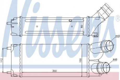 Ns96584_интеркулер citroen berlingo, peugeot partner 1.6hdi 05> NISSENS 96584