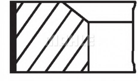 Поршневі кільця 70.80mm (+0,40) Fiat Doblo/Palio/Punto 1.2 09- MAHLE / KNECHT 009 41 N1