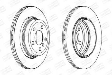 Диск тормозной задний BMW X3 (E83) 03-11 CHAMPION 562327CH-1