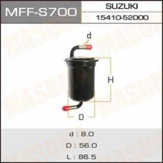 Фильтр топливный Suzuki Grand Vitar 2.7 (-09) MASUMA MFFS700