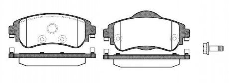 Тормозные колодки передние C4new/DS4 DV6 (без электр. ручника) WOKING P15643.08 (фото 1)