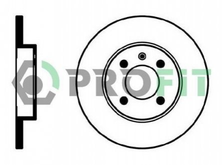 ДИСК ТОРМОЗНОЙ SEAT INCA 95-.VW GOLF,CADDY 91-.VW PASSAT 88-96 PROFIT 5010-0205 (фото 1)