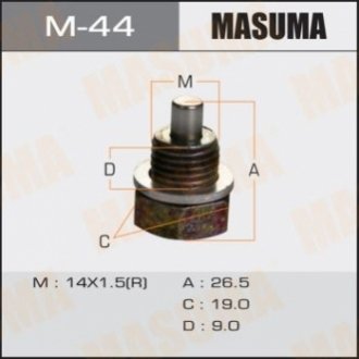 Пробка сливная поддона (с шайбой 14x1.5mm) Mazda MASUMA M-44