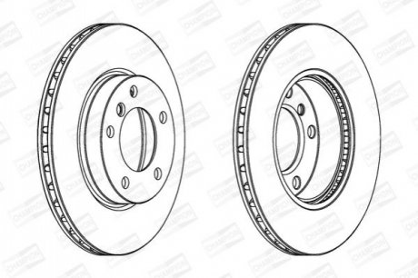 Диск гальмівний передній (кратно 2) BMW CHAMPION 561551CH