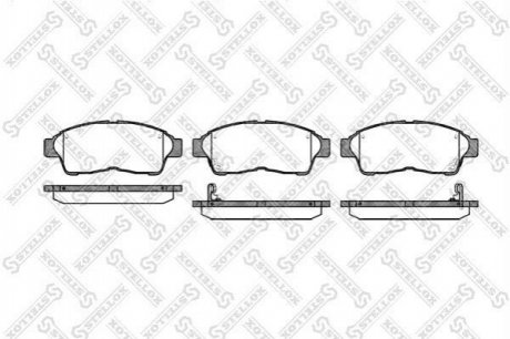 Тормозные колодки передние (17.5mm) Toyota RAV-4 1.8, 2.0 00- STELLOX 413002BSX (фото 1)
