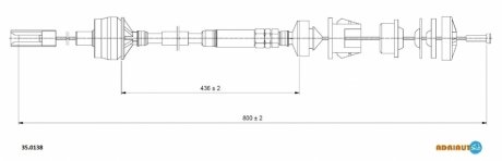 AD_трос сцепления! \ Peugeot 406 1.6/1.8 16V/1.8 96> ADRIAUTO 35.0138