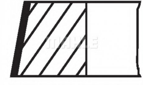 Кольца поршневые 1шт AUDI. VW. SEAT =81 1.5x1.75x3 +0.50 83> MAHLE / KNECHT 034 75 N2 (фото 1)