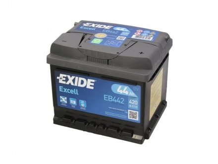 Акумулятор Excell - 44Ah| EN 420 | 207x175x175 (ДхШхВ) EXIDE EB442 (фото 1)