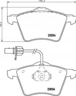 Колодки тормозные передние vw sharan 95-, vw t4 (16-weels) MINTEX MDB1954