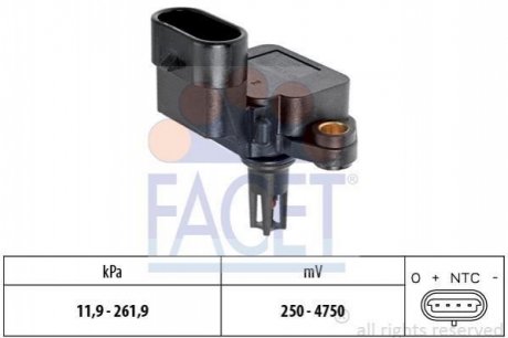 Датчик абсолютного тиску (MAP) FACET 10.3245