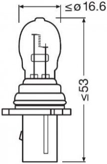 Авто лампа / 1 шт. / PSX26W / PG18.5d-3 / 12V / 26W / OSRAM 6851