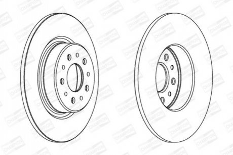 FIAT Диск тормозной задн. Alfa Romeo 156 (276*10) CHAMPION 562275CH