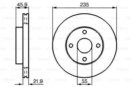 0 986 478 787_диск тормозной передний mazda 323 1.3-1.5 98> BOSCH 0986478787