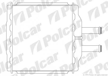 Радіатор пічки Chevrolet Lacetti/Daewoo Nubira 1.4-2.0 03- Polcar 2505N81