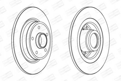 RENAULT Диск тормозной задн.(без подш) Laguna 01- CHAMPION 562184CH-1