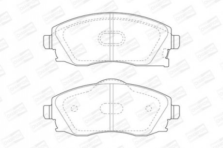 OPEL Тормозные колодки передн.Corsa C 1.0/1.8 00- CHAMPION 573011CH