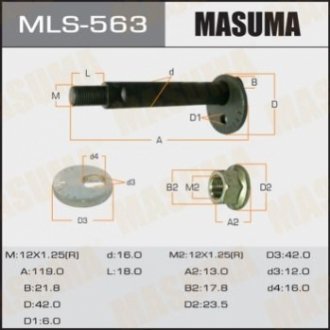 Болт развальный Mitsubishi Pajero (99-06) MASUMA MLS-563 (фото 1)