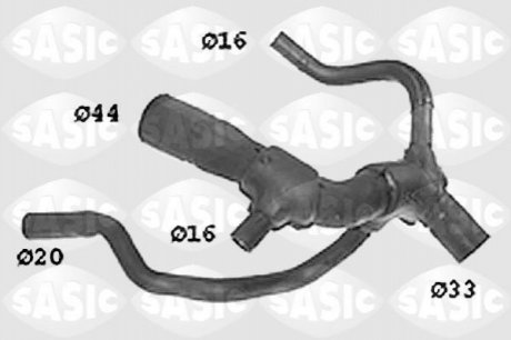 SAS_патрубок радиатора! \ Ford Mondeo 1.6-2.0 96> SASIC SWH6653