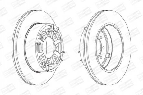 FIAT Диск тормозной задн.Iveco Daily II,III 89- CHAMPION 567128CH-1 (фото 1)