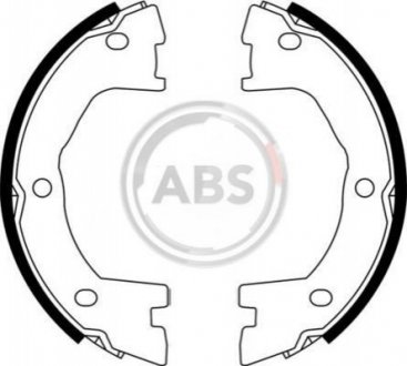 Комплект тормозных колодок, стояночная тормозная система A.B.S. 9199