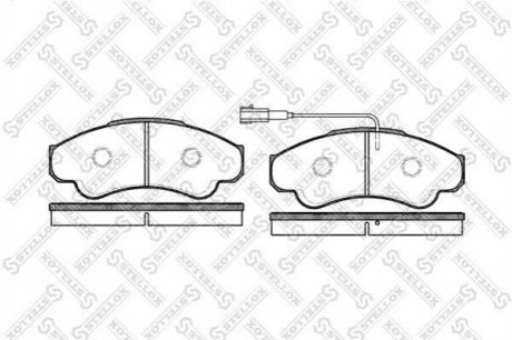 Тормозные колодки передние (19мм) Fiat Ducato 10/14 99- STELLOX 971001-SX (фото 1)