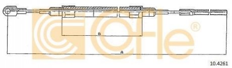 Трос ручного гальма зад. Л/П BMW 730-750 86-94 1855/633 COFLE 10.4261