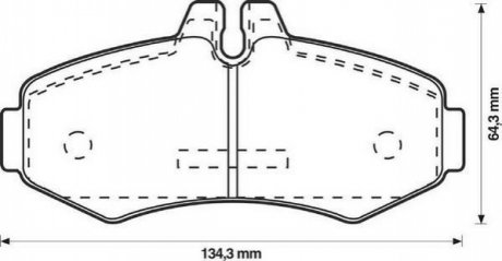 Комплект тормознх колодок, дисковой тормозной механизм Jurid 571946J