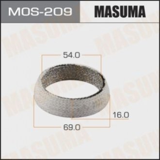Кольцо глушителя графитовое (54x69x16) MASUMA MOS-209