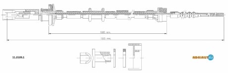 FIAT Трос сцепления Brava-Bravo 1,6-1,8, TDS ADRIAUTO 11.0109.1