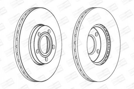 Диск тормозной VW PASSAT -05 передн. CHAMPION 562052CH