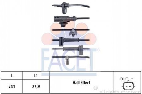 Датчик ABS передній Ford Courier 14-> (21.0124) FACET 210124